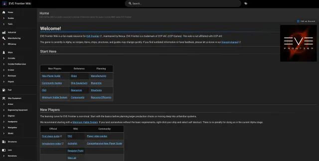 EVE Frontier Wiki screenshot 1